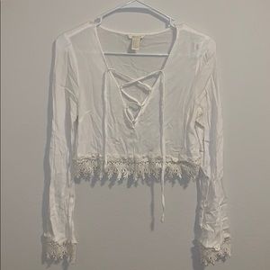 White crop top